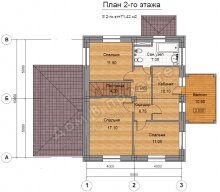 Проект дома ПД-039 План 2-го этажа